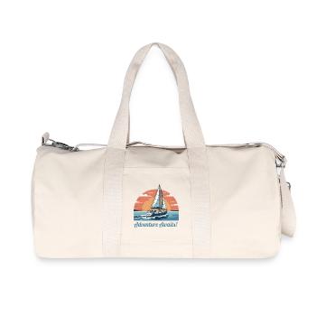 Sunset Sailing Adventure Illustration - Recycled Canvas Sports Bag by Stanley/Stella - natural - Front