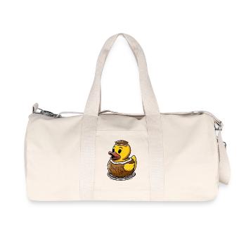 Niedliche Ente in einer Kokosnuss  - Sac de sport en toile recyclée Stanley/Stella - blanc naturel - Devant