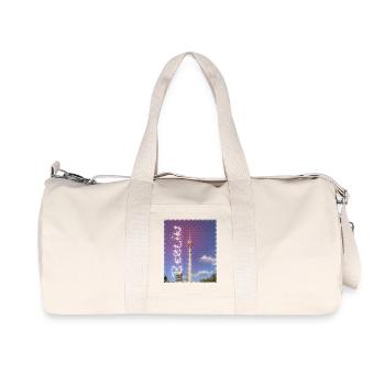Design néon de la tour de télévision de Berlin - Sac de sport en toile recyclée Stanley/Stella - blanc naturel - Devant