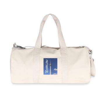 Design néon de la tour de télévision de Berlin - Sac de sport en toile recyclée Stanley/Stella - blanc naturel - Devant