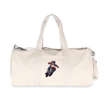 Adrenaline motorcyclist - Recycled Canvas Sports Bag by Stanley/Stella - natural - Front