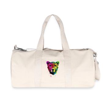 Cheetah Cheetah Big Cat Cat Lover Cheetah - Recycled Canvas Sports Bag by Stanley/Stella - natural - Front