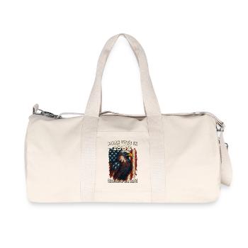 Né libre en 1992 – 33 ans de liberté et de fierté - Sac de sport en toile recyclée Stanley/Stella - blanc naturel - Devant
