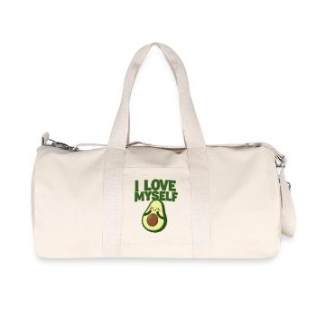 Sweet Avocado Positivity Print - Sac de sport en toile recyclée Stanley/Stella - blanc naturel - Devant