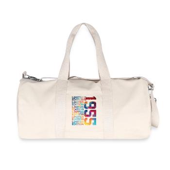 LIMITED EDITION 1955 71 JAHRE 71. GEBURTSTAG - Recycelte Canvas-Sporttasche von Stanley/Stella - Naturweiß - Vorne