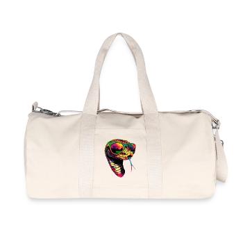 serpent, python, cobra, serpent à sonnettes, serpents - Sac de sport en toile recyclée Stanley/Stella - blanc naturel - Devant