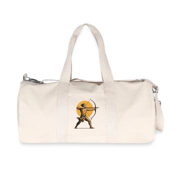 Archer Aim Archery Bow Target Retro Design - Recycled Canvas Sports Bag by Stanley/Stella - natural - Front