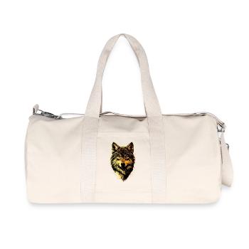 Wolf Liebe Wölfe Wolfsrudel Wolfshund Wilder Wolf - Recycelte Canvas-Sporttasche von Stanley/Stella - Naturweiß - Vorne