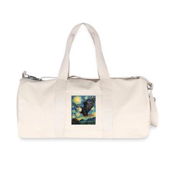 Aigle oiseau style Van Gogh nuit étoilée - Sac de sport en toile recyclée Stanley/Stella - blanc naturel - Devant