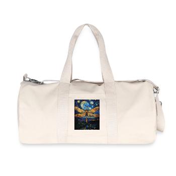 Libellule style Van Gogh Nuit étoilée - Sac de sport en toile recyclée Stanley/Stella - blanc naturel - Devant