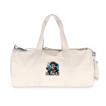 St.Pauli Kiez Hamburg Totenkopf Sankt Pauli - Recycled Canvas Sports Bag by Stanley/Stella - natural - Front