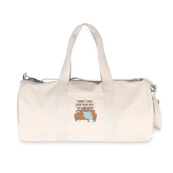 Labrador Couch Blanket Motif - Recycled Canvas Sports Bag by Stanley/Stella - natural - Front