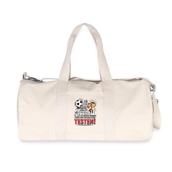 Ich Liebe Dich Mehr Als Fußball - Recycelte Canvas-Sporttasche von Stanley/Stella - Naturweiß - Vorne