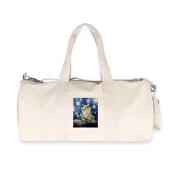 Frosch Frösche Van Gogh Style Starry Night - Recycelte Canvas-Sporttasche von Stanley/Stella - Naturweiß - Vorne