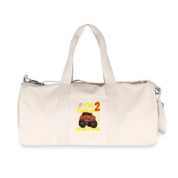 Ich bin 2 Jahre alt Monstertruck Geburtstag - Recycelte Canvas-Sporttasche von Stanley/Stella - Naturweiß - Vorne