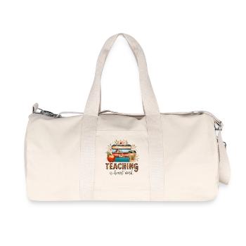 Teaching is heart work - Recycled Canvas Sports Bag by Stanley/Stella - natural - Front