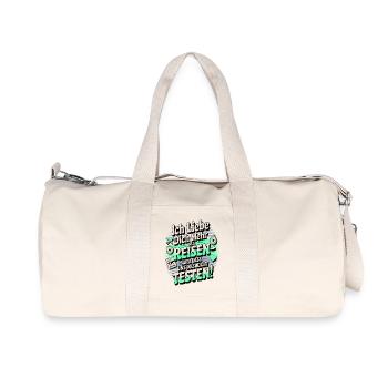 I love you more than traveling but - Recycled Canvas Sports Bag by Stanley/Stella - natural - Front