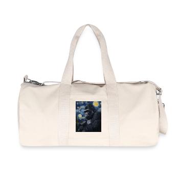 Gorilla Gorillas Monkey Van Gogh Style Starry Night - Recycled Canvas Sports Bag by Stanley/Stella - natural - Front