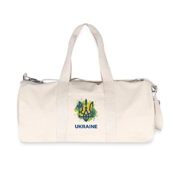 Écusson du trident ukrainien - Sac de sport en toile recyclée Stanley/Stella - blanc naturel - Devant
