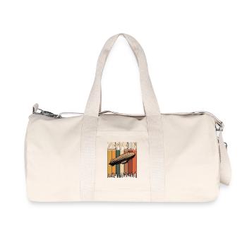 Zeppelin Luftschiff Retro Vintage - Recycelte Canvas-Sporttasche von Stanley/Stella - Naturweiß - Vorne