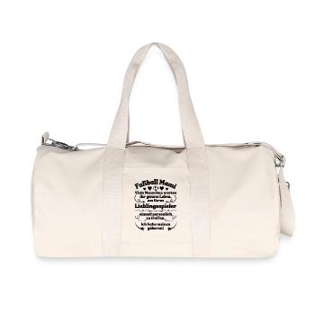 Soccer Mommy's favorite player born - Recycled Canvas Sports Bag by Stanley/Stella - natural - Front
