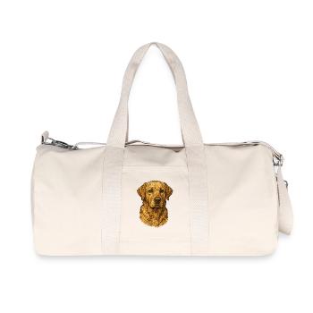 Porträt Labrador Retriever - Recycelte Canvas-Sporttasche von Stanley/Stella - Naturweiß - Vorne