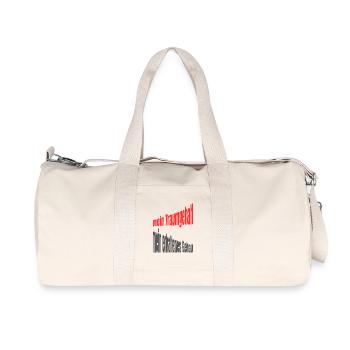 Mein Gehalt – humoristisches Typografie-Design - Recycled Canvas Sports Bag by Stanley/Stella - natural - Front