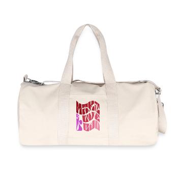 Make Love Loud - Retro 70s - Recycled Canvas Sports Bag by Stanley/Stella - natural - Front