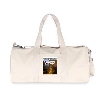 Cat Meme Push Romance - Recycled Canvas Sports Bag by Stanley/Stella - natural - Front