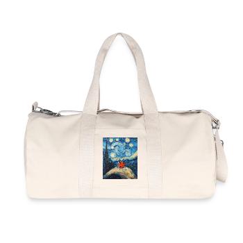 Coccinelle Van Gogh Style Nuit étoilée - Sac de sport en toile recyclée Stanley/Stella - blanc naturel - Devant