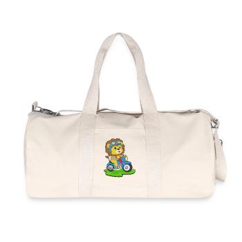 Lion Motorcycle - Recycled Canvas Sports Bag by Stanley/Stella - natural - Front