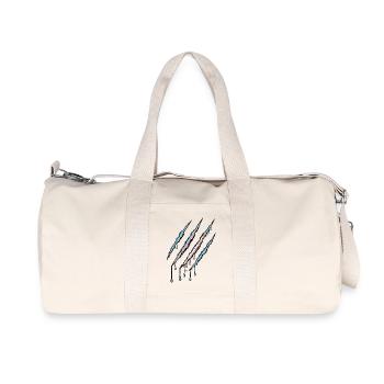 Transgender Pride Claw - Trans Flagge Kratzspur  - Recycelte Canvas-Sporttasche von Stanley/Stella - Naturweiß - Vorne