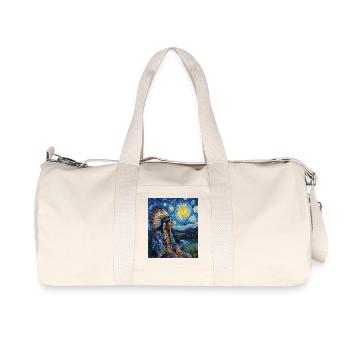 Indian Chief Van Gogh Style Starry Night - Recycled Canvas Sports Bag by Stanley/Stella - natural - Front