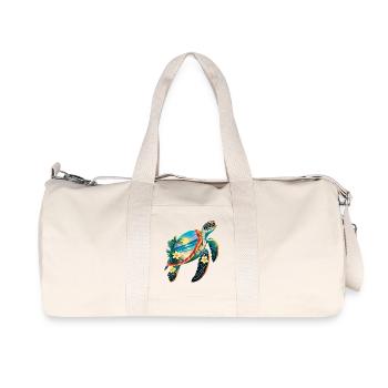 Turtle Waves Surf Turtle Surfer Turtles - Sac de sport en toile recyclée Stanley/Stella - blanc naturel - Devant