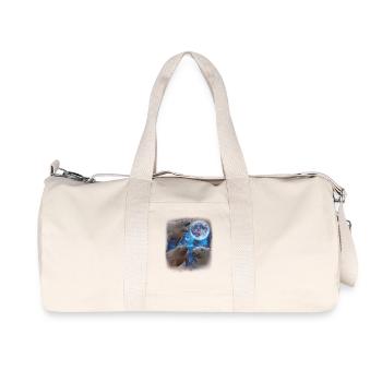Three manatees howl at the moon. Strange meme - Recycled Canvas Sports Bag by Stanley/Stella - natural - Front
