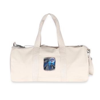 Three humpback whales howl at the moon. Strange meme - Recycled Canvas Sports Bag by Stanley/Stella - natural - Front