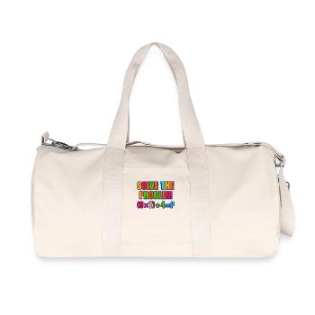 67 Meme, Solve the Problem Math Puzzle  - Recycled Canvas Sports Bag by Stanley/Stella - natural - Front