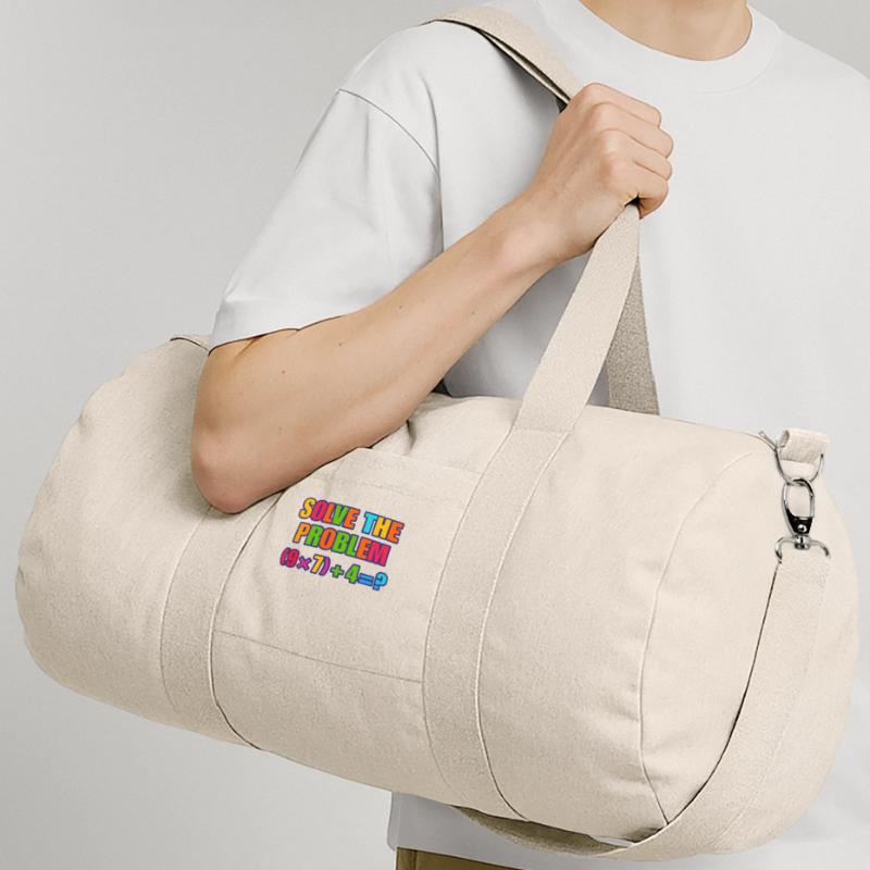 67 Meme, Solve the Problem Math Puzzle  Recycled Canvas Sports Bag by Stanley/Stella