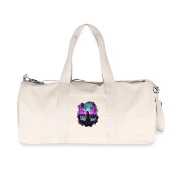 Cyberpunk_DJ_Party - Recycelte Canvas-Sporttasche von Stanley/Stella - Naturweiß - Vorne