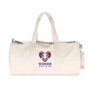 Sternzeichen Widder - Recycelte Canvas-Sporttasche von Stanley/Stella - Naturweiß - Vorne