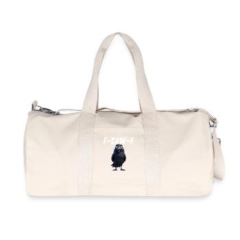 F-Caw-F Corbeau Drôle Corbeau FCAWF F Caw F - Sac de sport en toile recyclée Stanley/Stella - blanc naturel - Devant