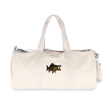 Detaillierter Hecht Fisch Illustration - Recycelte Canvas-Sporttasche von Stanley/Stella - Naturweiß - Vorne