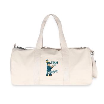 Caricature de l’équipe du marié - Sac de sport en toile recyclée Stanley/Stella - blanc naturel - Devant