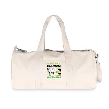 Je suis avec mon Ovcharka caucasien - Sac de sport en toile recyclée Stanley/Stella - blanc naturel - Devant