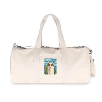 Lama - Recycelte Canvas-Sporttasche von Stanley/Stella - Naturweiß - Vorne