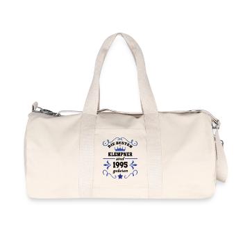 Klempner Geburtstag Jahrgang 1995 Spengler Kollege - Recycelte Canvas-Sporttasche von Stanley/Stella - Naturweiß - Vorne