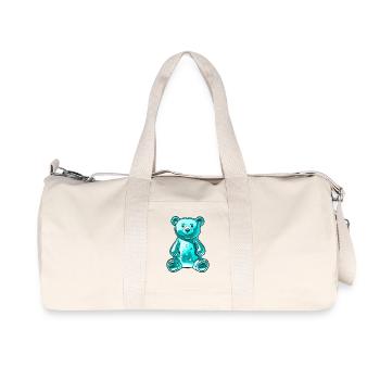 Ourson gommeux Turquoise - Sac de sport en toile recyclée Stanley/Stella - blanc naturel - Devant