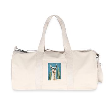 Lama - Recycelte Canvas-Sporttasche von Stanley/Stella - Naturweiß - Vorne