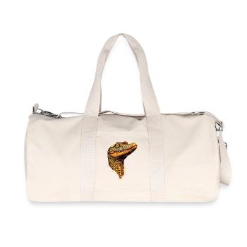 Caïman Crocodile Alligator Reptiles Crocodile Caïmans - Sac de sport en toile recyclée Stanley/Stella - blanc naturel - Devant
