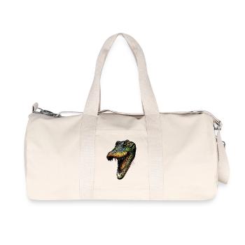 Caïman Crocodile Alligator Reptiles Crocodile Caïmans - Sac de sport en toile recyclée Stanley/Stella - blanc naturel - Devant